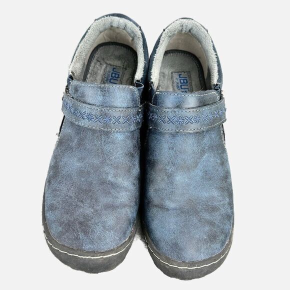 Jambu Moccasin Shoes W 7 Blue Blakely Encore Adjustable Memory Foam Plush Lined - Picture 6 of 14
